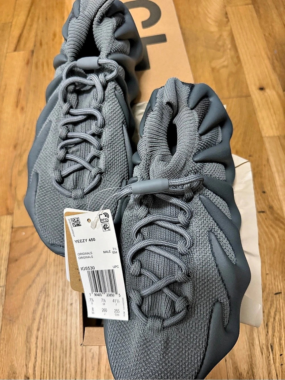 adidas Yeezy 450 Stone Marine Sneakers Gray US 8